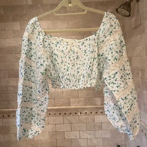 LoveShackFancy Long Sleeve Off the Shoulder